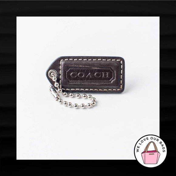2" Medium COACH BROWN LEATHER KEY FOB BAG CHARM - Picture 1 of 1